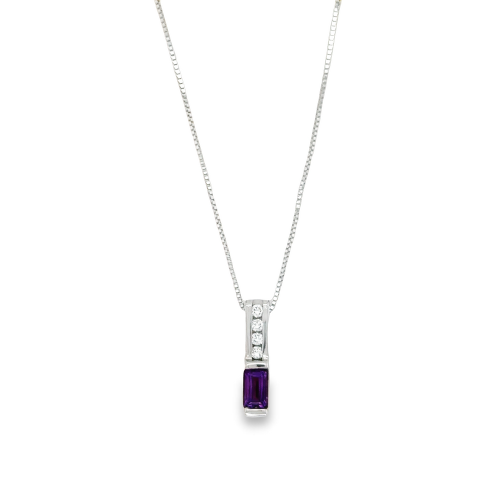 AMETHYST & DIAMOND NECKLACE
