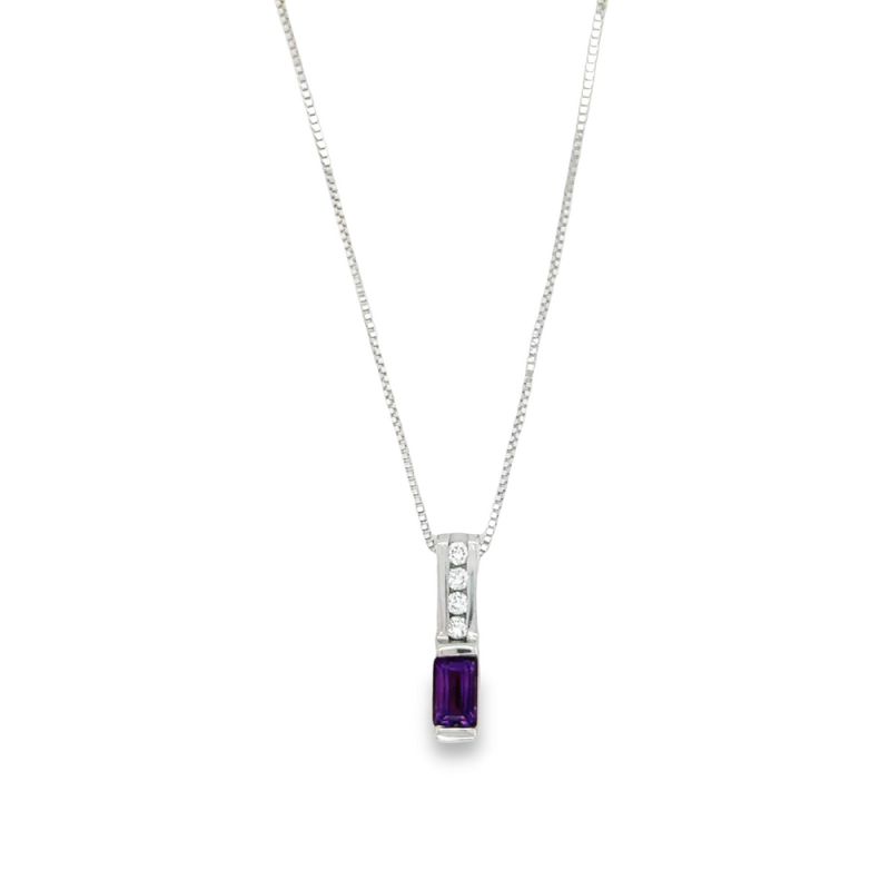 AMETHYST & DIAMOND NECKLACE
