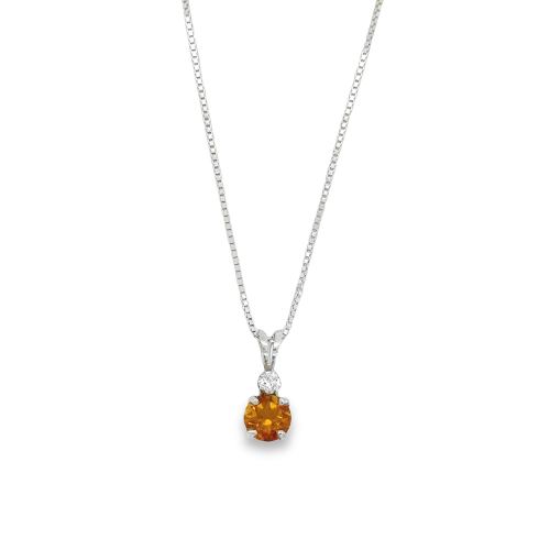 CITRINE & DIAMOND NECKLACE