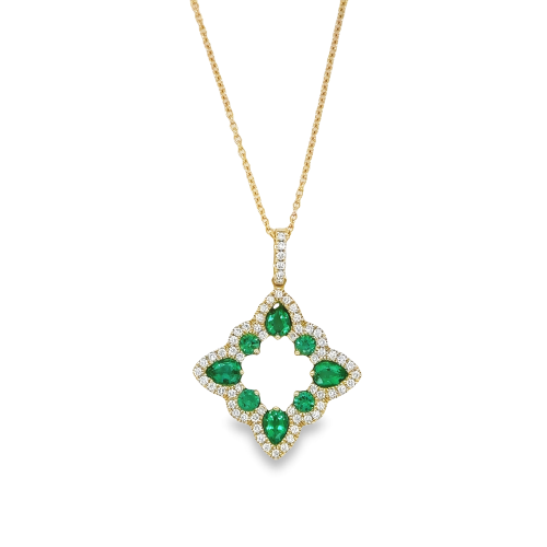 EMERALD & DIAMOND NECKLACE
