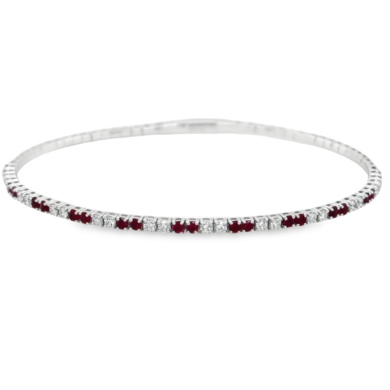 RUBY & DIAMOND BANGLE BRACELET