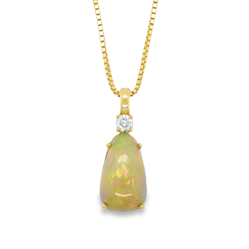 OPAL & DIAMOND NECKLACE