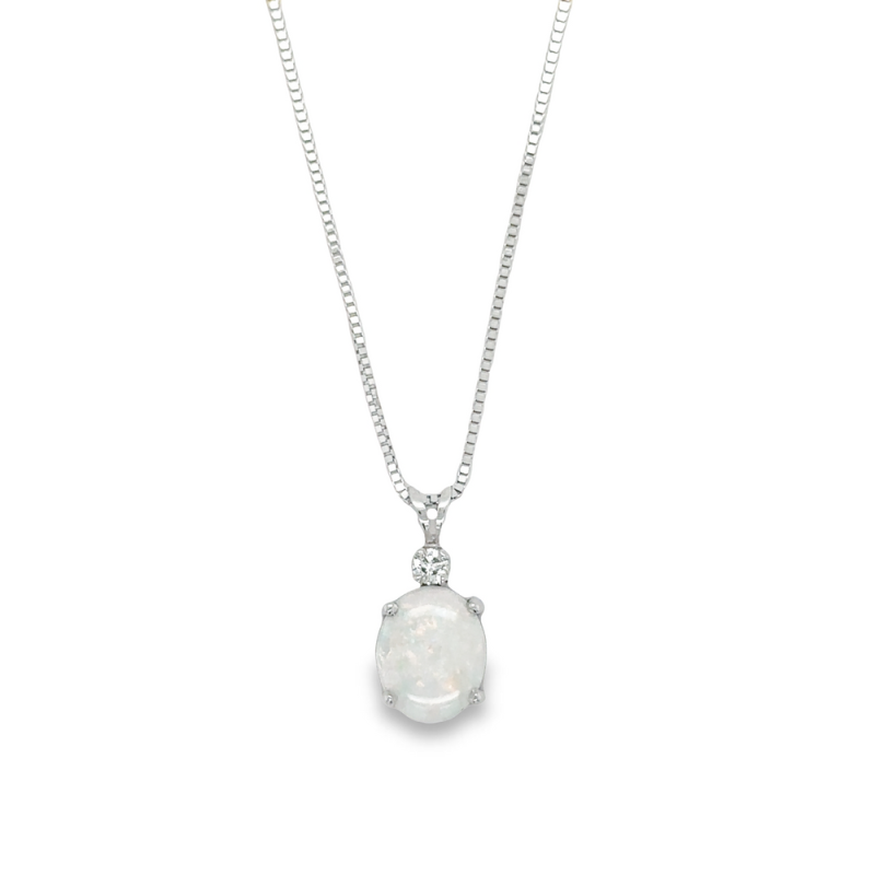 OPAL & DIAMOND NECKLACE