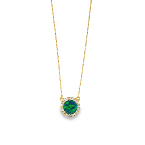 OPAL & DIAMOND NECKLACE