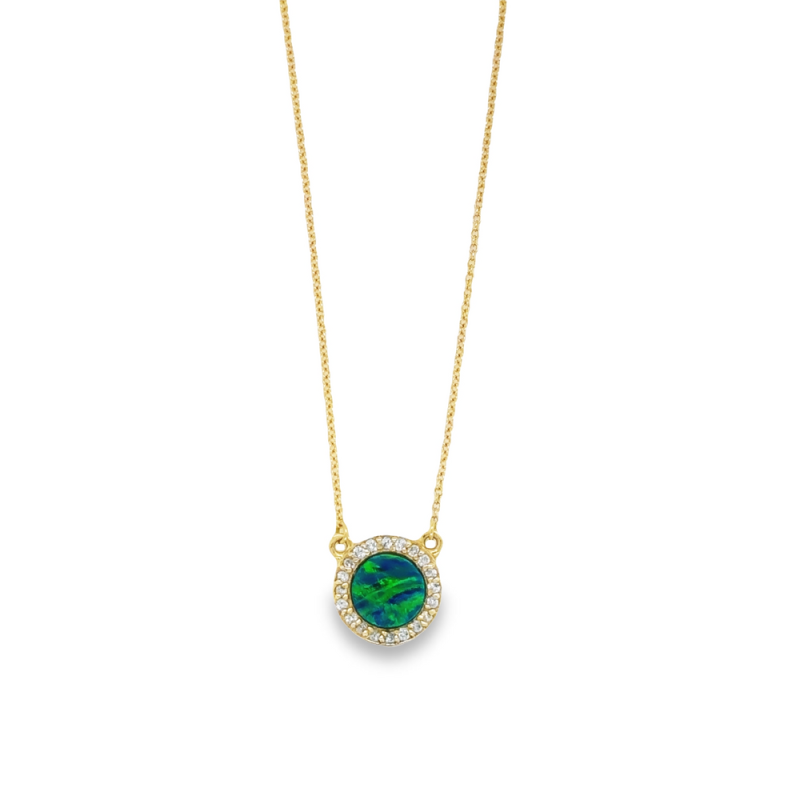 OPAL & DIAMOND NECKLACE