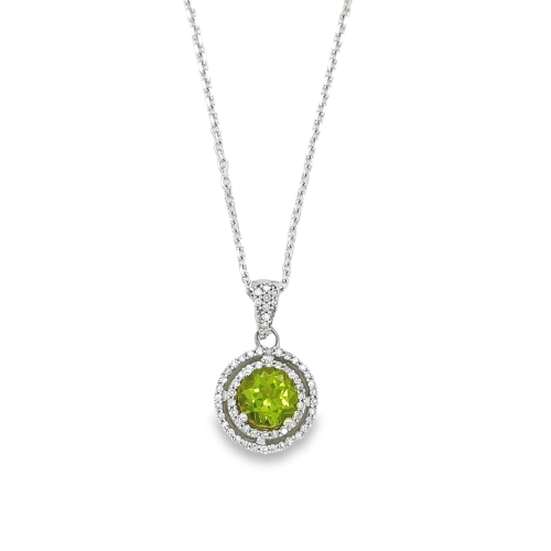 PERIDOT & DIAMOND PENDANT