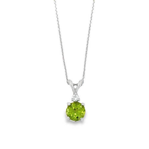 PERIDOT & DIAMOND NECKLACE