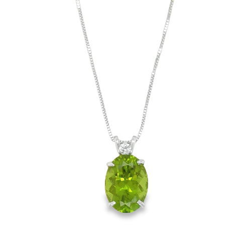 PERIDOT & DIAMOND NECKLACE