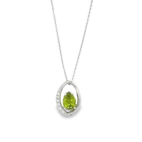 PERIDOT & DIAMOND NECKLACE