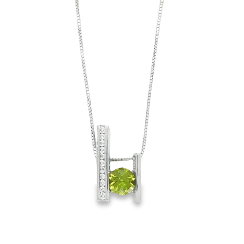 PERIDOT & DIAMOND NECKLACE