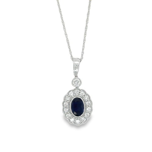 SAPPHIRE & DIAMOND NECKLACE