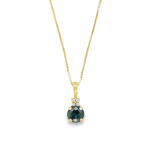 SAPPHIRE & DIAMOND NECKLACE