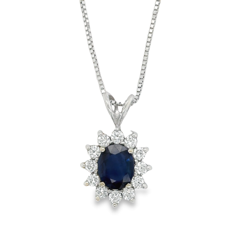 SAPPHIRE & DIAMOND NECKLACE