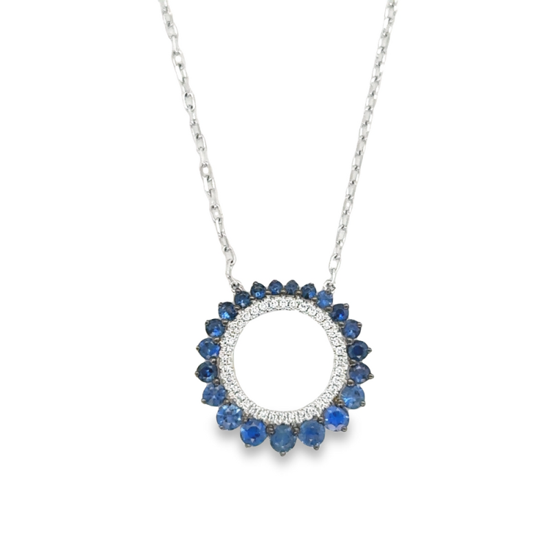 SAPPHIRE & DIAMOND NECKLACE