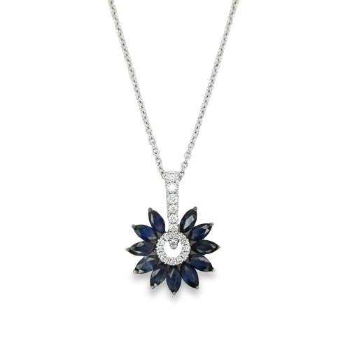 SAPPHIRE & DIAMOND NECKLACE