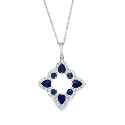 SAPPHIRE & DIAMOND NECKLACE