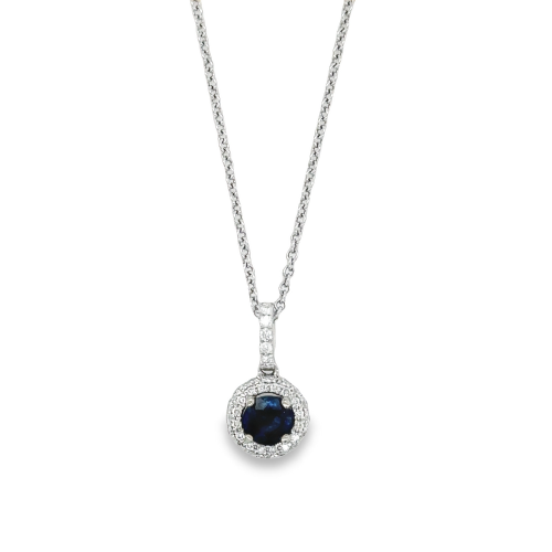 SAPPHIRE & DIAMOND NECKLACE