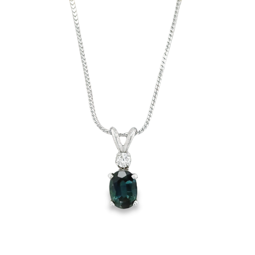 SAPPHIRE & DIAMOND NECKLACE