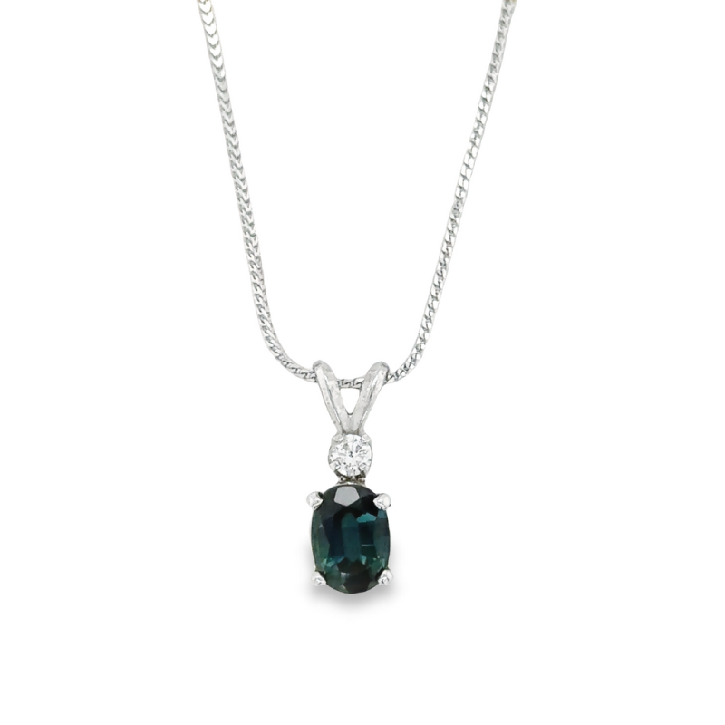 SAPPHIRE & DIAMOND NECKLACE