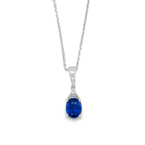 SAPPHIRE & DIAMOND NECKLACE