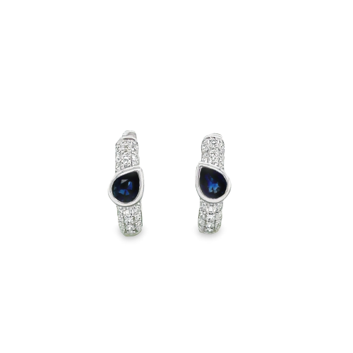 SAPPHIRE & DIAMOND EARRINGS