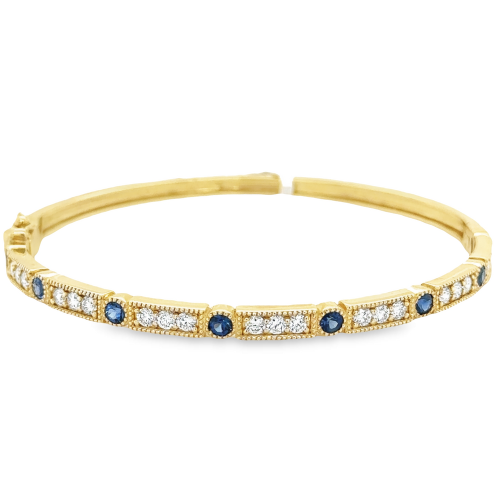 SAPPHIRE & DIAMOND BANGLE BRACELET