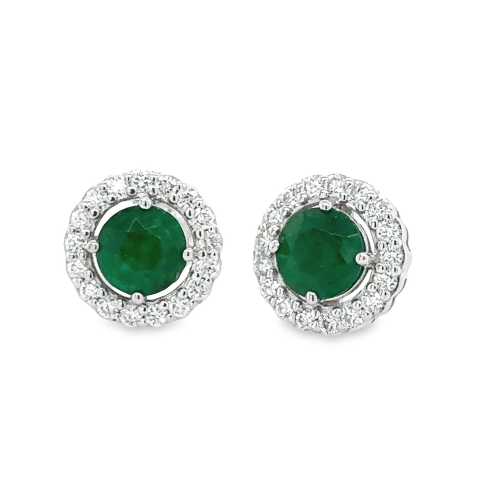 EMERALD & DIAMOND EARRINGS