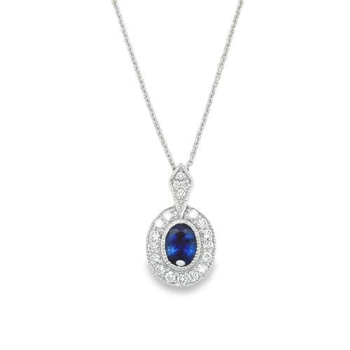 SAPPHIRE & DIAMOND NECKLACE