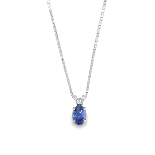 TANZANITE & DIAMOND NECKLACE