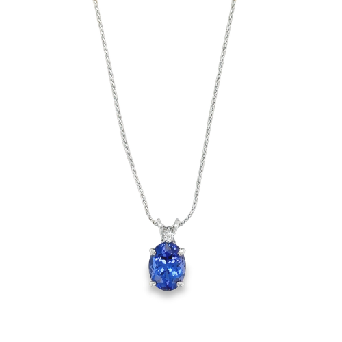 TANZANITE & DIAMOND NECKLACE