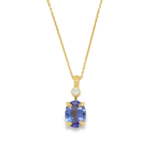 TANZANITE & DIAMOND NECKLACE