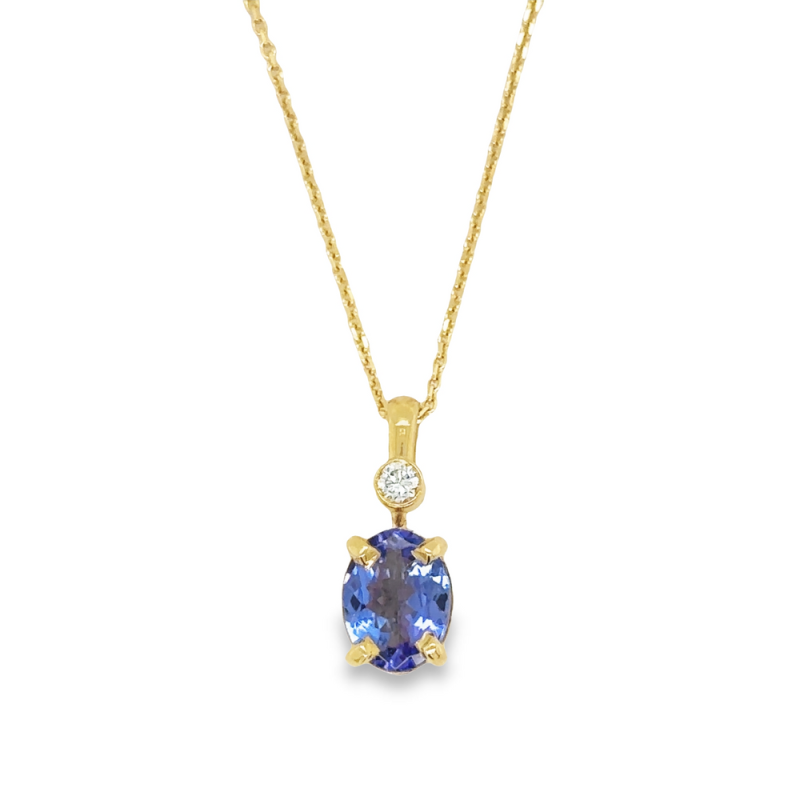 TANZANITE & DIAMOND NECKLACE