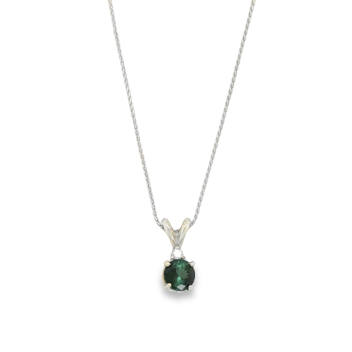 GREEN TOURMALINE & DIAMOND NECKLACE