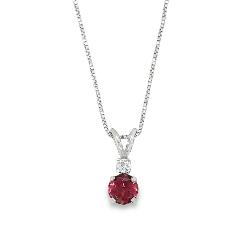 PINK TOURMALINE & DIAMOND NECKLACE