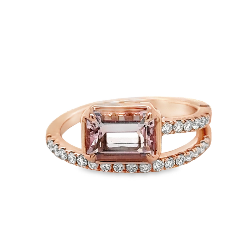 MORGANITE & DIAMOND RING