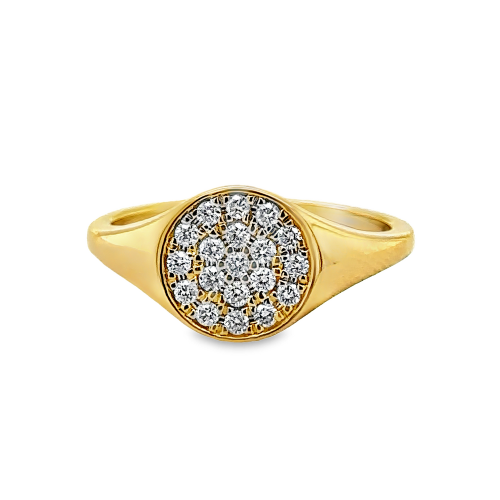0.25ct TOTAL WEIGHT DIAMOND PAVE FASHION RING