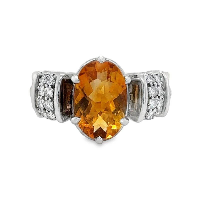 CITRINE & DIAMOND RING