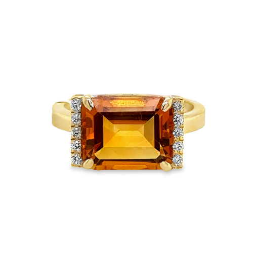 CITRINE & DIAMOND RING