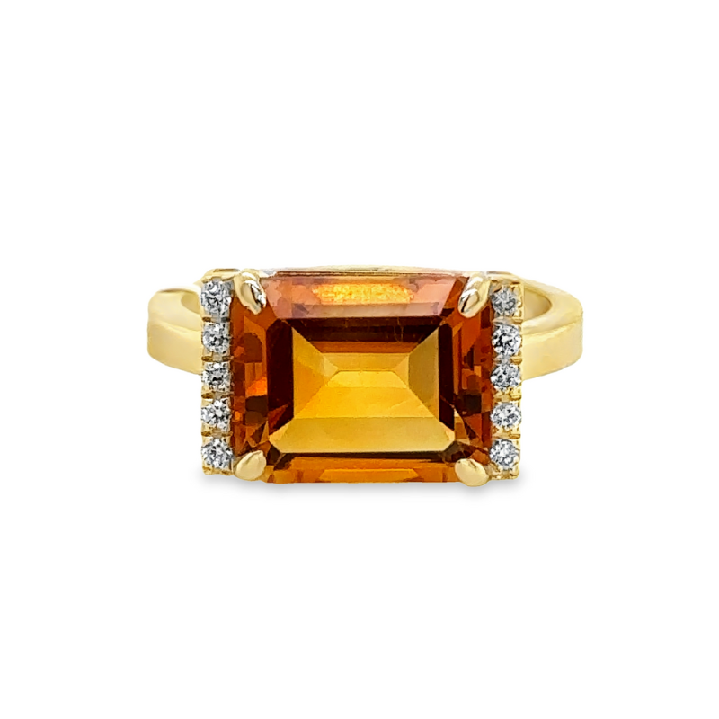 CITRINE & DIAMOND RING