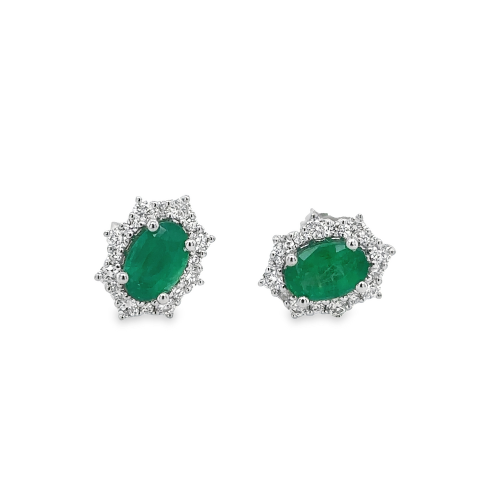EMERALD & DIAMOND EARRINGS