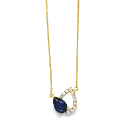 SAPPHIRE & DIAMOND NECKLACE