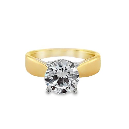 ROUND DIAMOND ENGAGEMENT SEMI-MOUNT RING