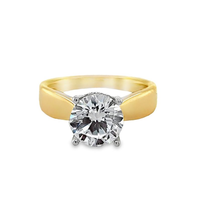 ROUND DIAMOND ENGAGEMENT SEMI-MOUNT RING