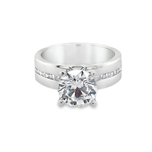 ROUND DIAMOND ENGAGEMENT SEMI-MOUNT RING