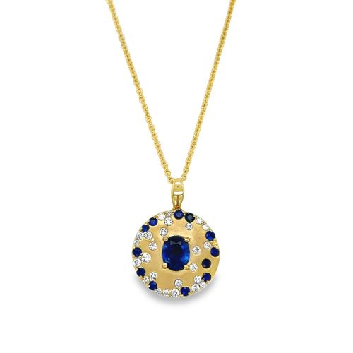 SAPPHIRE & DIAMOND NECKLACE