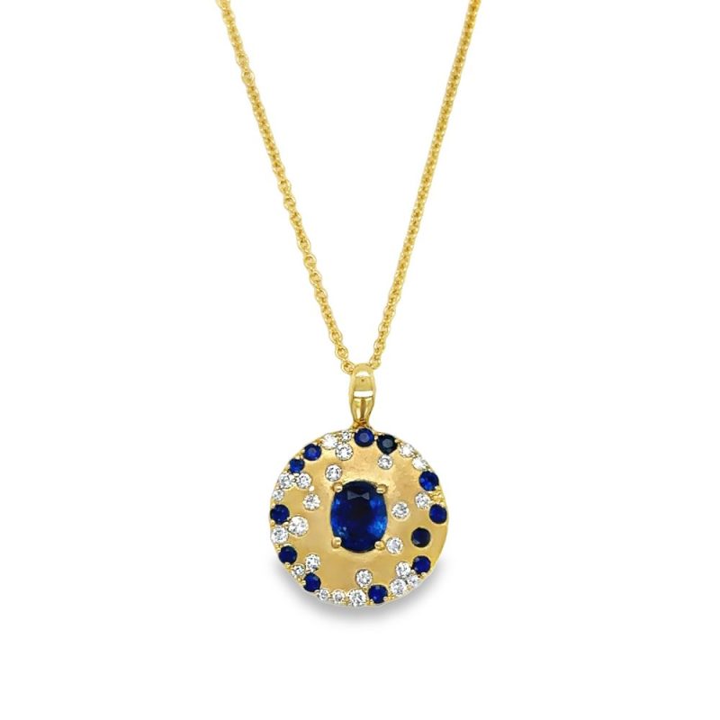 SAPPHIRE & DIAMOND NECKLACE
