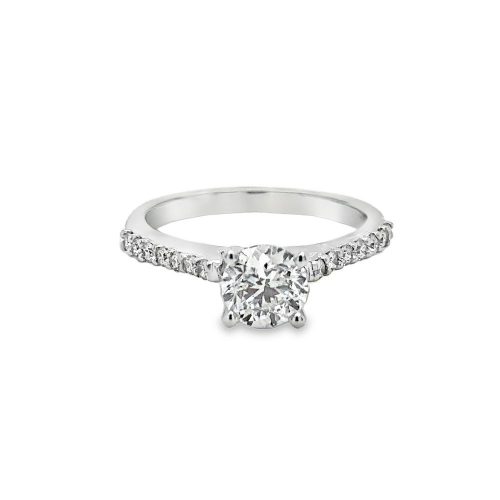1.01ct ROUND BRILLIANT CUT DIAMOND ENGAGEMENT RING