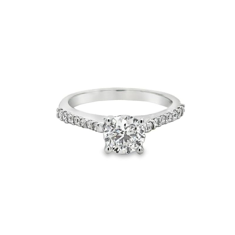 1.01ct ROUND BRILLIANT CUT DIAMOND ENGAGEMENT RING