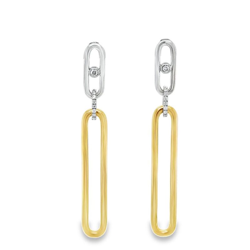 DIAMOND DANGLE DROP EARRINGS