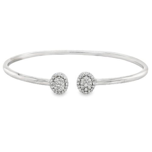 0.38ct TOTAL WEIGHT DIAMOND BANGLE CUFF BRACELET
